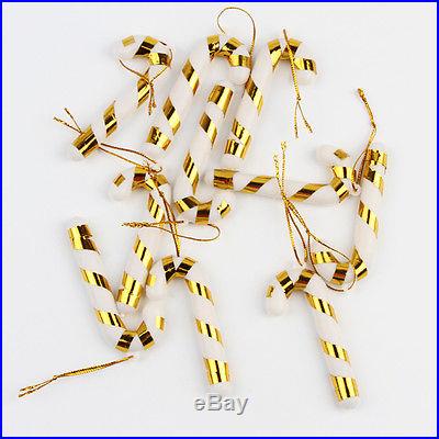 10pcs Christmas Candy Cane Ornaments Festival Party Xmas Tree Hanging Decoration