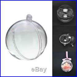 10x Baubles Transparent Fillable Christmas Tree Ball Decoration Ornaments 5cm