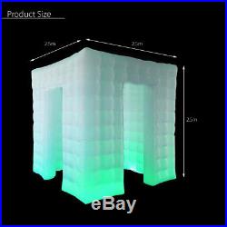 110V Inflatable 8 LED Photo Booth Lighting Tent 2.5M Weddings Birthdays Events
