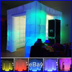 110V Inflatable 8 LED Photo Booth Lighting Tent Wedding Birthday Christmas Event