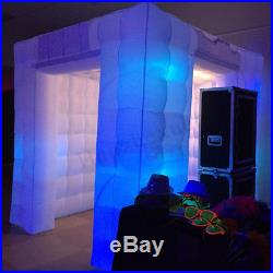 110V Inflatable 8 LED Photo Booth Lighting Tent Wedding Birthday Christmas Event