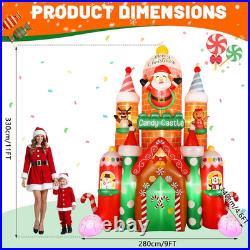11FFT Christmas Inflatables Candy Castle 2025 NEW LED Outdoor Decoration