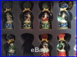 11 Danbury Mint The White Christmas Snow Beagle Globe Ornaments With Box