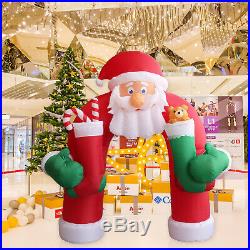 11 FT Led Lighted Santa Arch Outdoor Indoor Christmas Yard Decoration Display