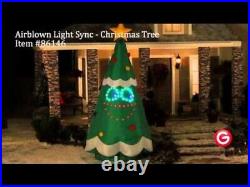 11' Gemmy Airblown Inflatable LightSync Giant Singing Christmas Tree Yard Decor