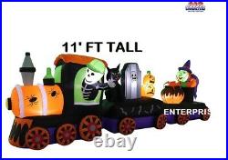 11′ Halloween Train Air Blown Inflatable Lighted LED Yard Decor