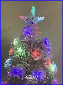 120-150-180-210cm New Christmas Xmas LED Fibre Optic Pre Lit Xmas Tree