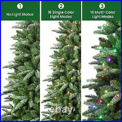 120cm Artificial Hinged Christmas Tree with Remote RGB Lights PE&PVC Branch Tips