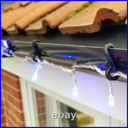120x Gutter Hooks Clips Outdoor Christmas Xmas Icicle Fairy Lights Plastic Black