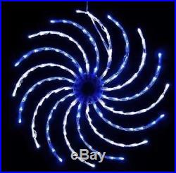 128 Led Christmas Spinner Light Blue White Spiral Xmas Indoor Outdoor Spinning