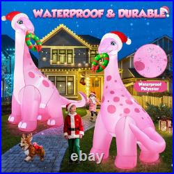 12FT Christmas Inflatables Pink Dinosaur 2025 NEW LED Outdoor Decoration 12FT Christmas Inflatables Pink Dinosaur 2025 NEW LED Outdoor Decoration