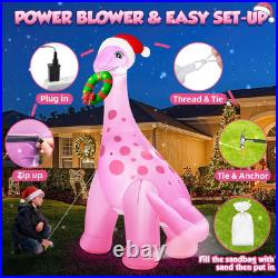 12FT Christmas Inflatables Pink Dinosaur 2025 NEW LED Outdoor Decoration 12FT Christmas Inflatables Pink Dinosaur 2025 NEW LED Outdoor Decoration