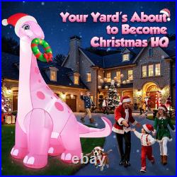 12FT Christmas Inflatables Pink Dinosaur 2025 NEW LED Outdoor Decoration 12FT Christmas Inflatables Pink Dinosaur 2025 NEW LED Outdoor Decoration