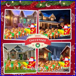12FT Christmas Inflatables Santa Claus and Reindeer NEW LED Outdoor Decoration 12FT Christmas Inflatables Santa Claus and Reindeer NEW LED Outdoor Decoration