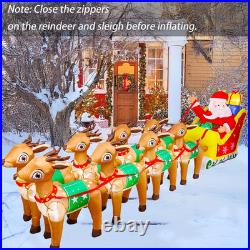 12FT Christmas Inflatables Santa Claus and Reindeer NEW LED Outdoor Decoration 12FT Christmas Inflatables Santa Claus and Reindeer NEW LED Outdoor Decoration