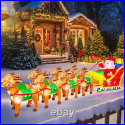 12FT Christmas Inflatables Santa Claus and Reindeer NEW LED Outdoor Decoration 12FT Christmas Inflatables Santa Claus and Reindeer NEW LED Outdoor Decoration