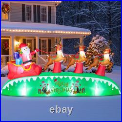 12FT Christmas Inflatables Santa Sleigh 2025 NEW LED Outdoor Decoration 12FT Christmas Inflatables Santa Sleigh 2025 NEW LED Outdoor Decoration