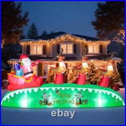 12FT Christmas Inflatables Santa Sleigh 2025 NEW LED Outdoor Decoration 12FT Christmas Inflatables Santa Sleigh 2025 NEW LED Outdoor Decoration