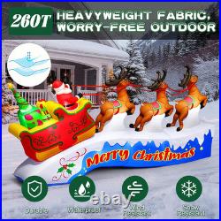 12FT Christmas Inflatables Santa on Sleigh 2025 NEW LED Outdoor Decoration 12FT Christmas Inflatables Santa on Sleigh 2025 NEW LED Outdoor Decoration