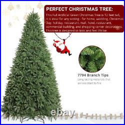 12FT Christmas Tree Pine Automatic Artificial Festival Xmas Indoor Outdoor Decor