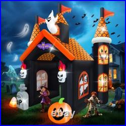 12FT Halloween Inflatable Archway with LED Light, Large Haunted House Inflata
