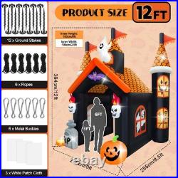 12FT Halloween Inflatable Archway with LED Light, Large Haunted House Inflata