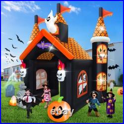 12FT Halloween Inflatable Archway with LED Light, Large Haunted House Inflata