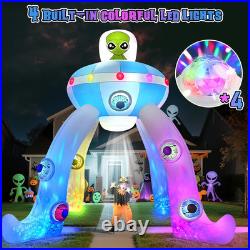 12FT Halloween Inflatables Archway UFO Alien Giant Alien Arch Inflatable with 12FT Halloween Inflatables Archway UFO Alien Giant Alien Arch Inflatable with