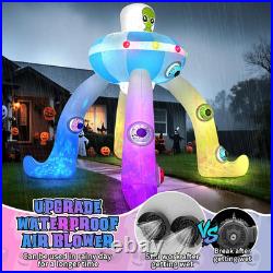 12FT Halloween Inflatables Archway UFO Alien Giant Alien Arch Inflatable with 12FT Halloween Inflatables Archway UFO Alien Giant Alien Arch Inflatable with