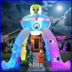 12FT Halloween Inflatables Archway UFO Alien Giant Alien Arch Inflatable with 12FT Halloween Inflatables Archway UFO Alien Giant Alien Arch Inflatable with