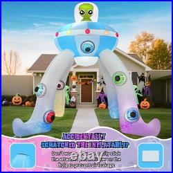 12FT Halloween Inflatables Archway UFO Alien Giant Alien Arch Inflatable with 12FT Halloween Inflatables Archway UFO Alien Giant Alien Arch Inflatable with
