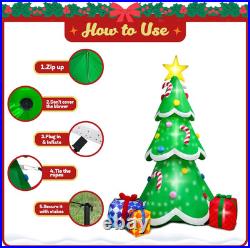 12FT Tall Christmas Inflatables Tree Outdoor Decoration, Giant Blow up Christmas