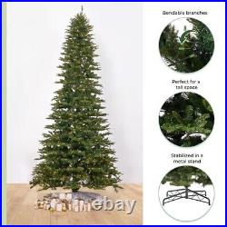 12′ Belgium Fir Natural Look Artificial Christmas Tree with1500 Clear LEDs