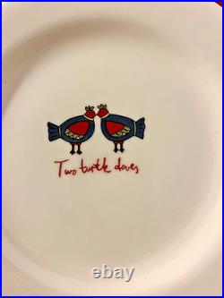12 DAYS OF CHRISTMAS 8 inch Plates from Thailand NEW and COMPLETE