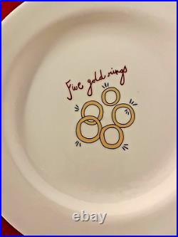 12 DAYS OF CHRISTMAS 8 inch Plates from Thailand NEW and COMPLETE