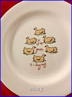 12 DAYS OF CHRISTMAS 8 inch Plates from Thailand NEW and COMPLETE