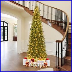 12 FT Artificial Xmas Tree with Quick Power Connector & 800 Warm White LED Lights