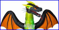 12 FT Halloween Animated Dragon Airblown Inflatable Light Swirl Yard Decor Gemmy
