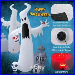 12 FT Halloween Inflatables Outdoor Decorations Ghost with 3 Skulls Halloween