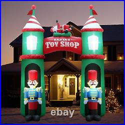 12 FT Inflatable Christmas Archway, Inflatable Christmas Arch with LED Light For