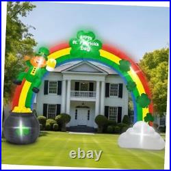 12 FT St Patrick’s Day Decoration Outdoor, Giant Arch Inflatable Lucky Rainbow