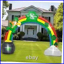 12 FT St Patrick’s Day Decoration Outdoor, Giant Lucky Rainbow Arch Inflatable