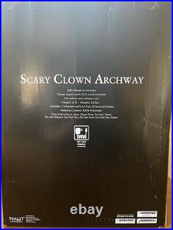 12 Foot Tall Spooky Clown Archway LED Light Up Inflatable Halloween Decoration