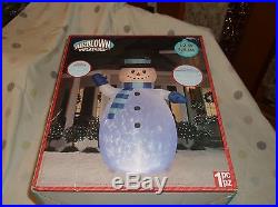 12 Ft CHRISTMAS PROJECTION KALEIDOSCOPE SNOWMAN INFLATABLE HOLIDAY YARD DECOR