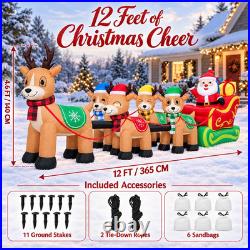 12 Ft Christmas Inflatables Outdoor Decorations Giant Blow up Yard Decorations I