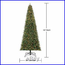 12 Ft Christmas Tree Pre Lit Pine Xmas Decor 1000 Clear Lights 3214 Branch Tips