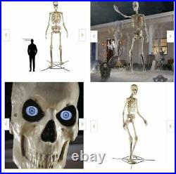 12 Ft. Giant Sized Skeleton Halloween Decoration Life Eyes Home Depot NEW IN BOX
