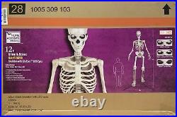 12 Ft. Giant Sized Skeleton Halloween Decoration Life Eyes Home Depot NEW IN BOX