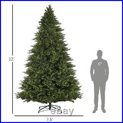 12 Ft Hinged Artificial Christmas Tree, Easy Assembly, Green