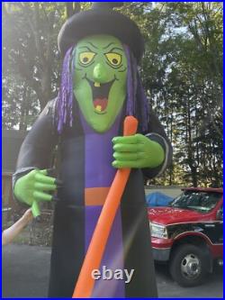 12 Ft Inflatable Cacking Halloween Witch Giant Airblown Excel Cond Inflatable